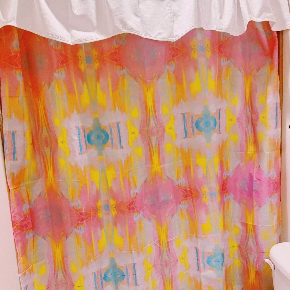 Custom Vibrant Multicolor Shower Curtain & Valances